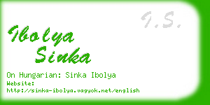 ibolya sinka business card